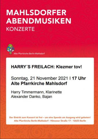 Mahlsdorfer Abendmusik am 21. November 2021