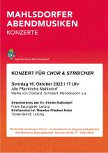 Mahlsdorfer Abendmusik am 16.10.2022